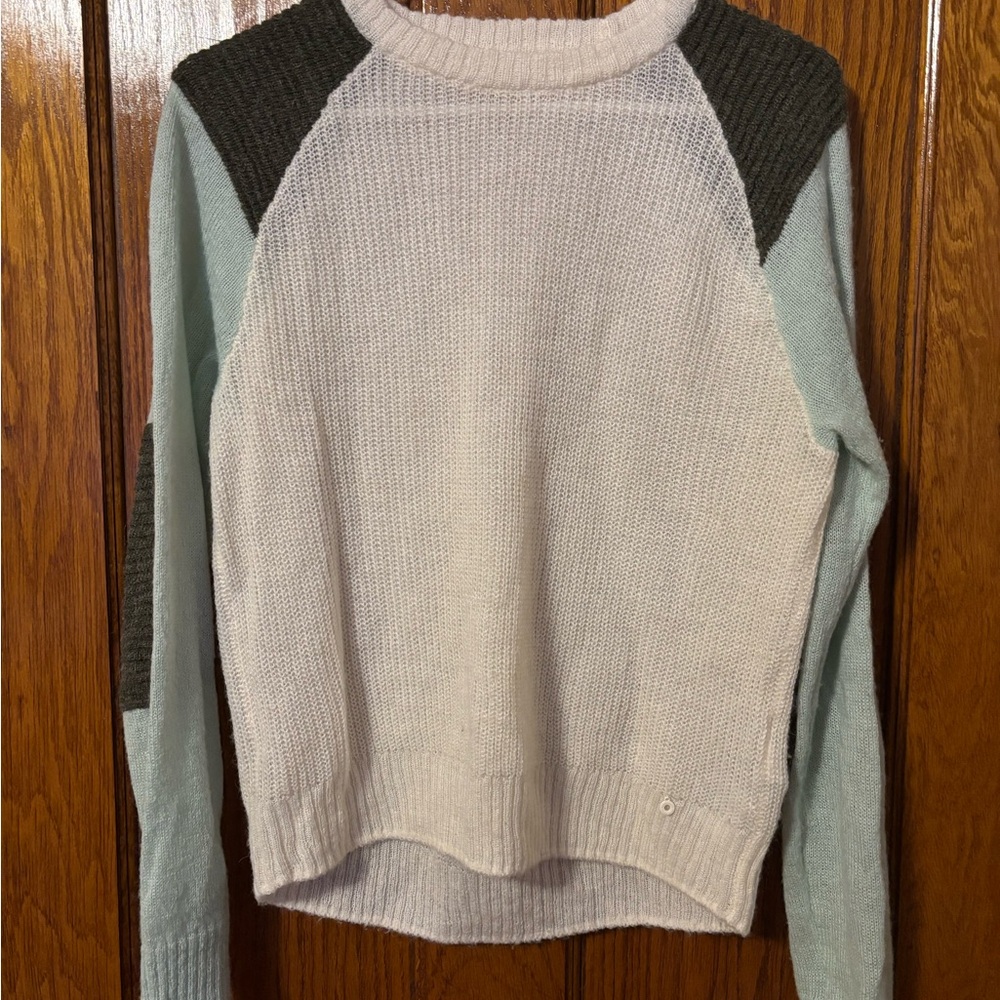 Kari Traa Wool Blend Women's Sweater in Cream, Green and Gray